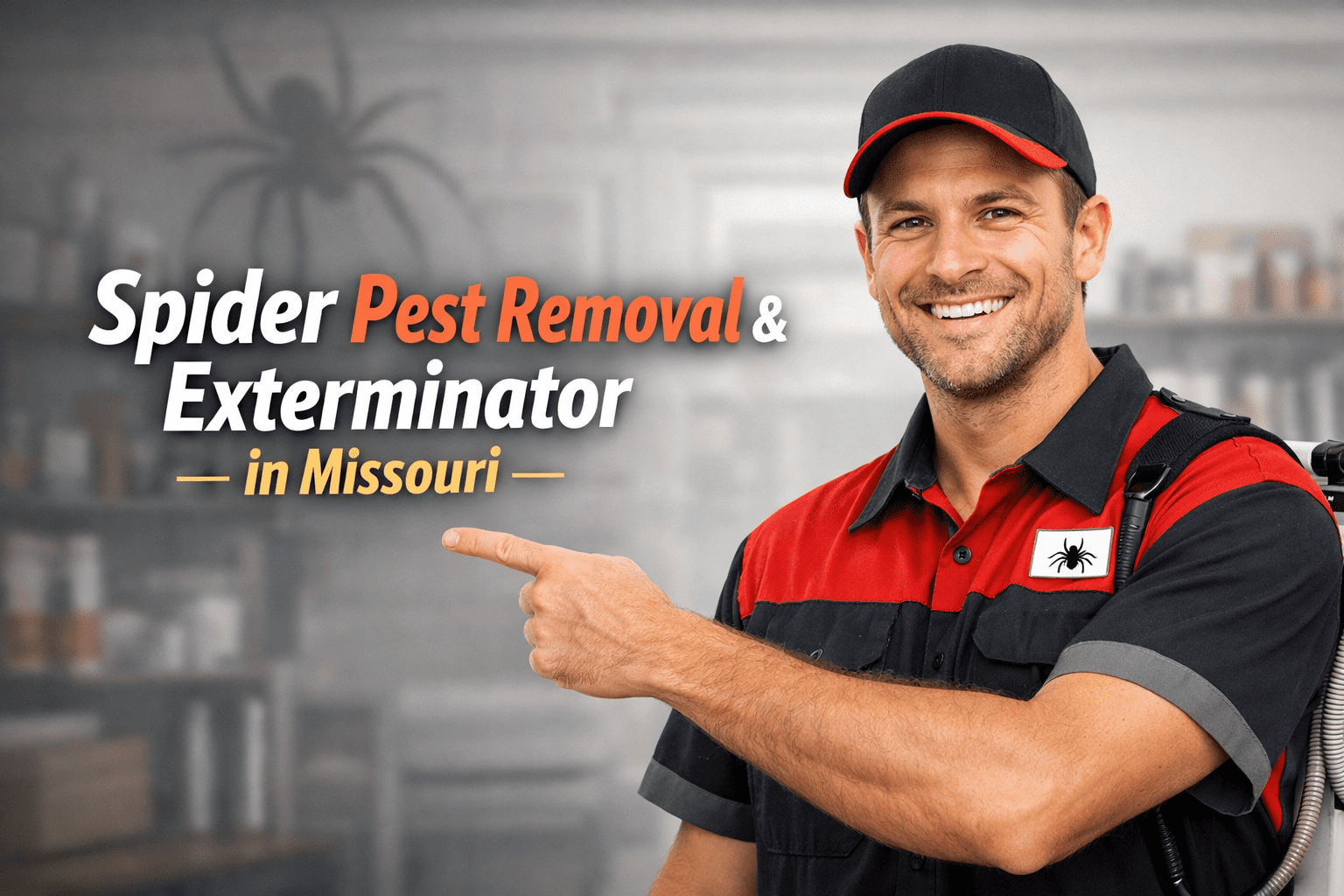Spider pest removal service team in Missouri